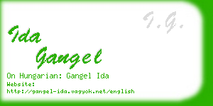 ida gangel business card